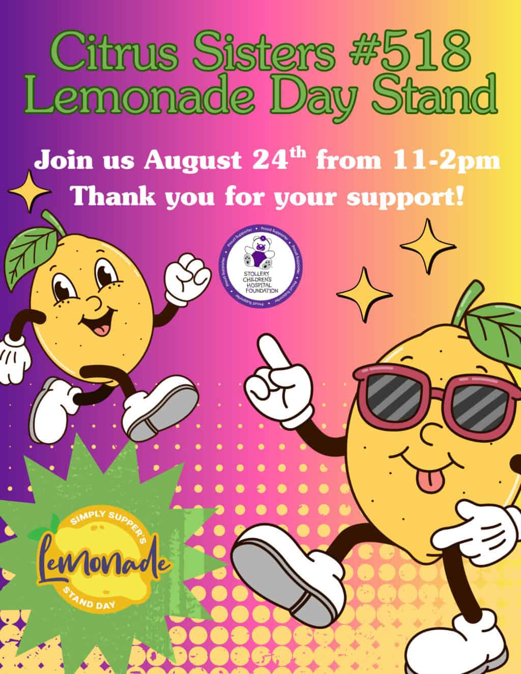 Yellow Retro Lemonade Stand Flyer 1
